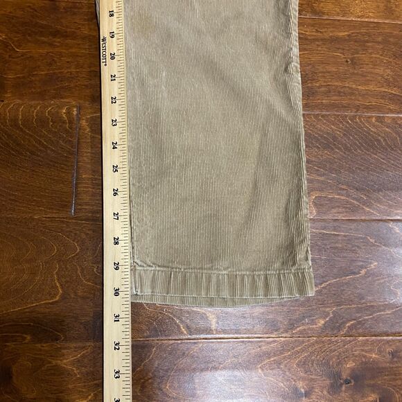 L.L. Bean Casual Straight Leg Corduroy Tan Brown Pants Cotton Men's Size 36 x 30 - Picture 7 of 8